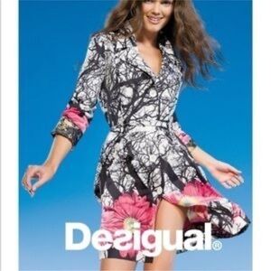 Desigual Multicolor Manteau Elizaveta Trench Floral Rain Coat Jacket Windbreaker